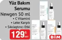 NEWGEN YÜZ BAKIM SERUMU 50 ML fiyat ve kampanya bilgisi